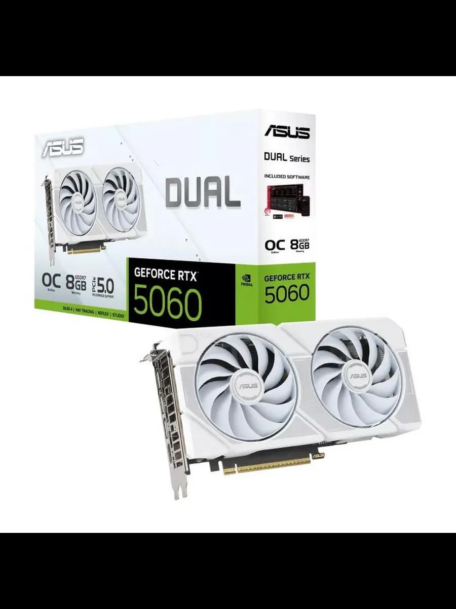 Видеокарта Asus RTX 5060, 8 ГБ, белый