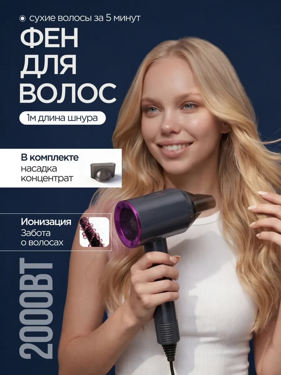Фен для волос для укладки профессиональный