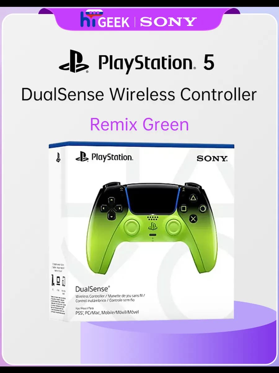 Беспроводной геймпад Sony PS 5 DualSense Remix Green (с ВБ кошельком)