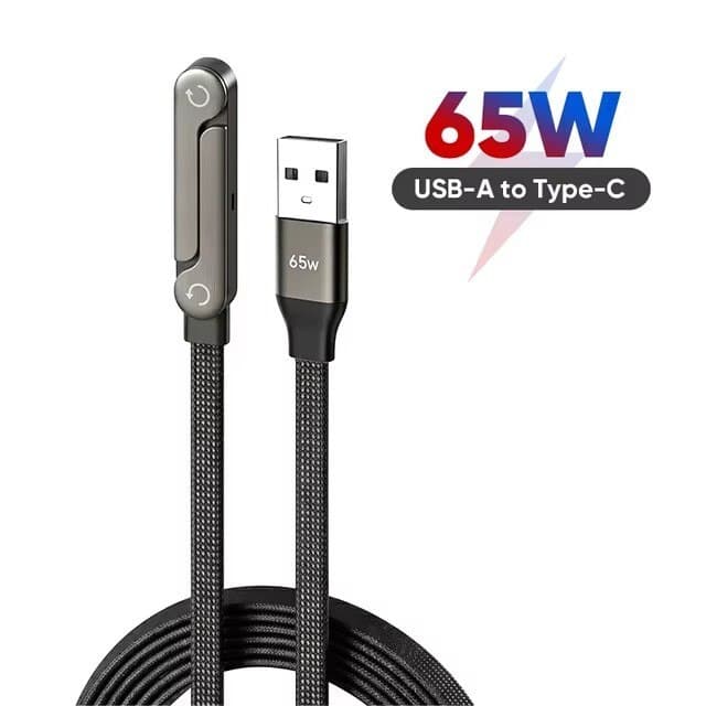 Кабель для зарядки и подставка Kuulaa 65W USB-A–Type-C, 2-в-1, 1 метр