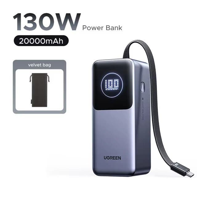 Портативный аккумулятор UGREEN Nexode 130 Вт, 20000 мАч