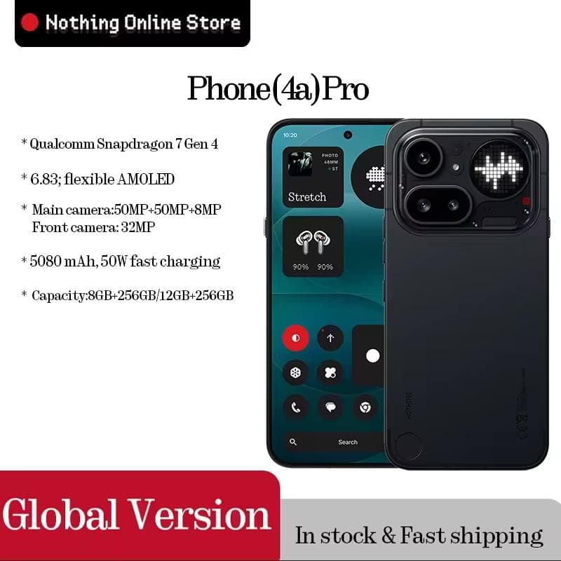 Смартфон Nothing Phone (4a) Pro, 8/12 ГБ RAM, до 256 ГБ