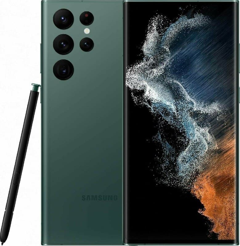 Смартфон Samsung Galaxy S22 Ultra, 12/256 ГБ, зелёный
