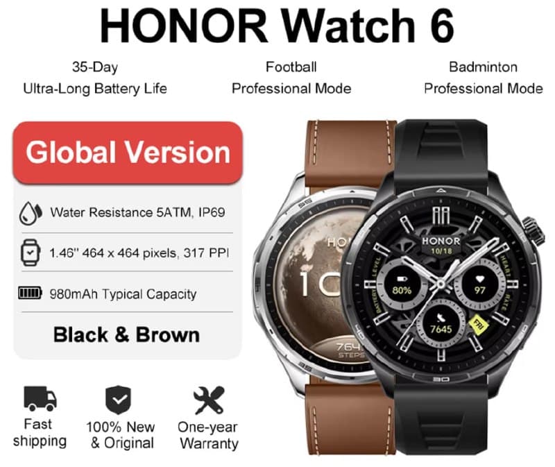 Смарт-часы Honor Watch 6 (Глобальная версия)