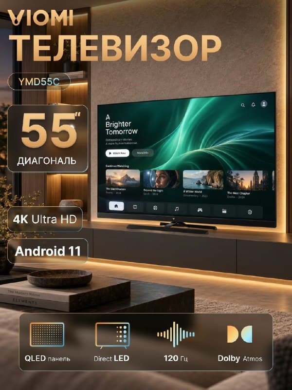 55 Телевизор Viomi YMD55C Black