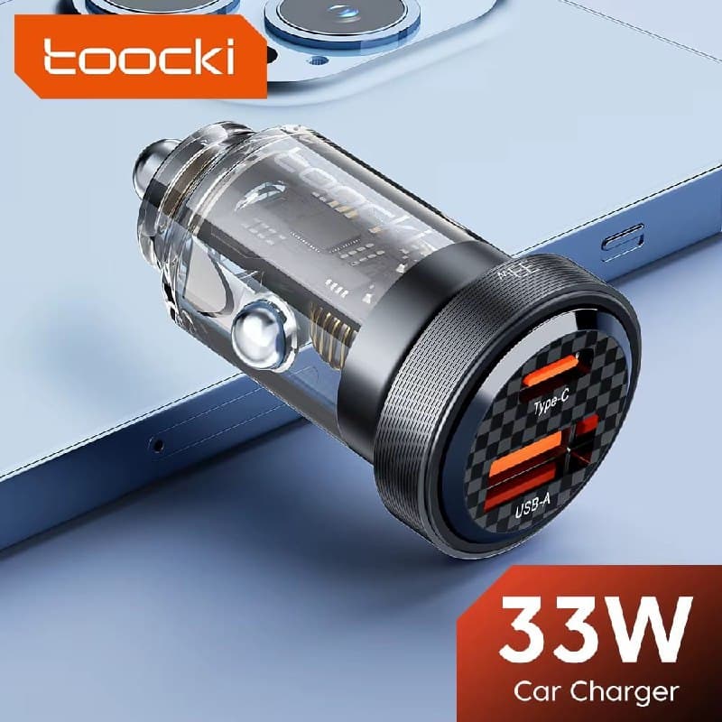 Зарядное устройство Toocki, 33 Вт, USB-А + Type-C