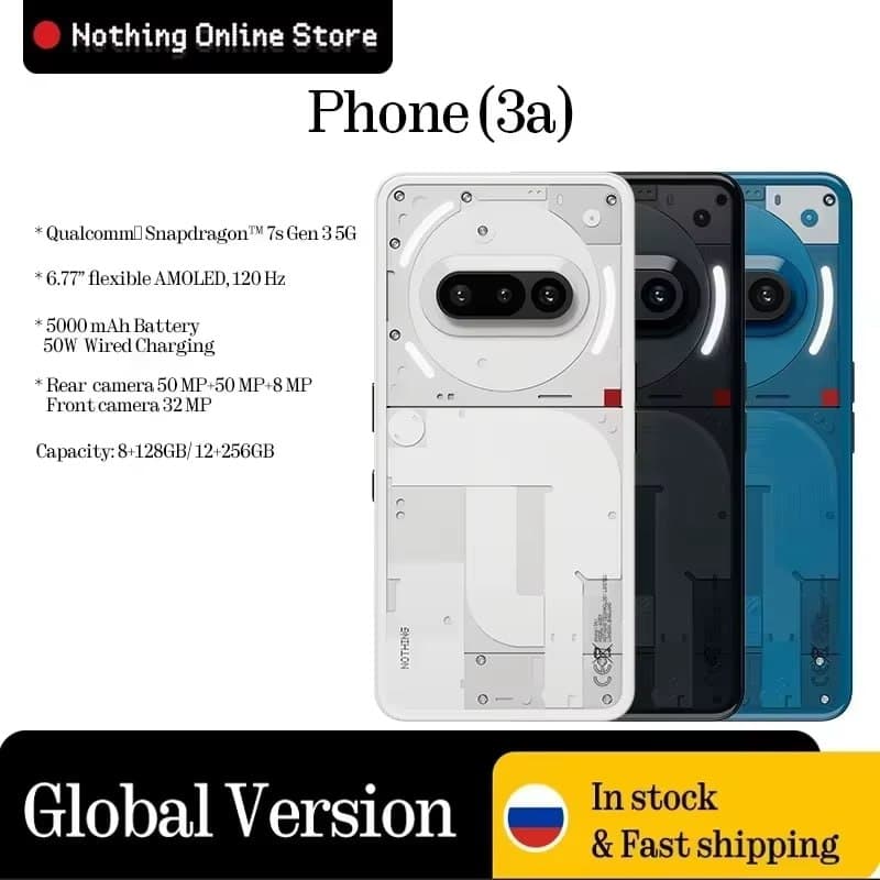 Смартфон Nothing Phone (3a), 8/128 ГБ