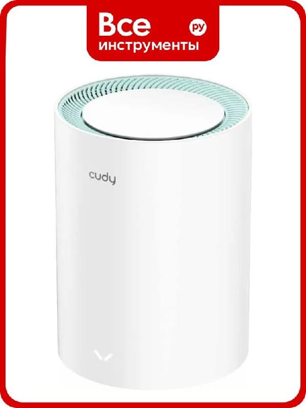Гигабитная Mesh система Cudy M1300 1 Pack 2 0 Wi Fi AC1200, 2,4 5 ГГц, до 1167 Мбит с, 2x1 Гбит с, Mesh, MU MIMO, белый модулей 1 шт 10000149056