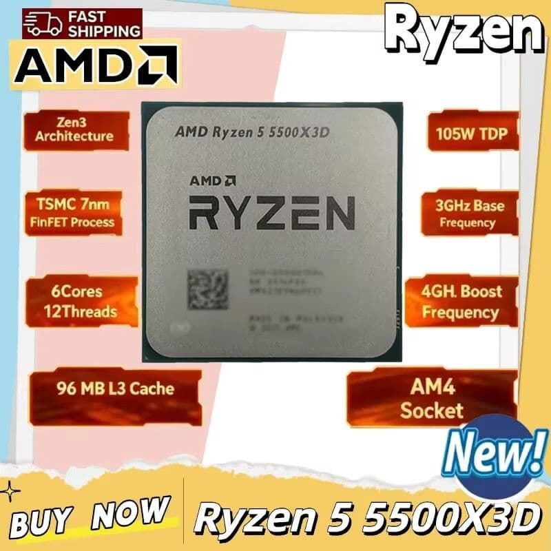 Процессор AMD Ryzen 5 5500X3D