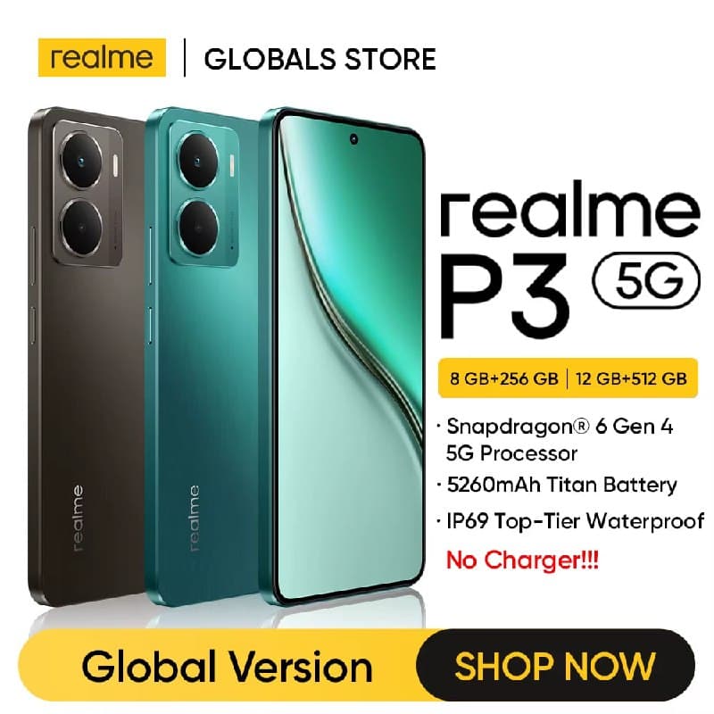 Смартфон Realme P3 5G, 6.67" AMOLED 2400x1080, 120 Гц