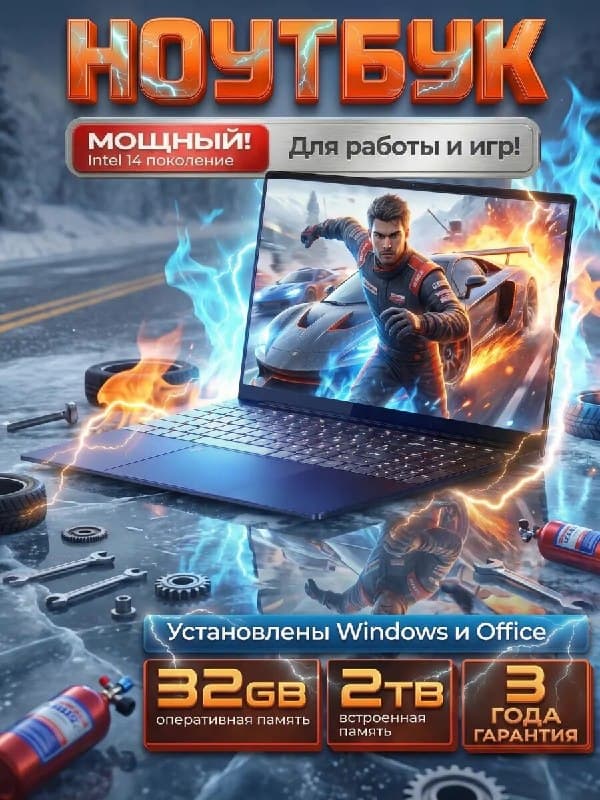 Ноутбук HiGH TECH R696 Intel H Series RAM 32GB SSD 2048GB